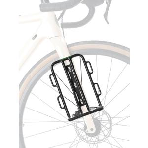 ROCKBROS Front Bike Rack Aluminum Alloy Luggage Touring Carrier Racks 6.6lbs Capacity Cycling Equipment Mountain Road Bike Cargo Rack, Black