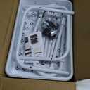 Boeeoan 3-Tier Utility Cart with Wheels, Rolling Cart with 3 Hanging Baskets, Storage Shelves, Multi-Functional Organizer Cart for Bathroom, Office, Kitchen, White