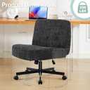Criss Cross Chair,Thick Padded Cross Legged Office Chair,Black, X-Large