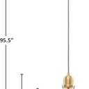 INK+IVY Auburn Pendant Lighting for Dining Room, Industrial Kitchen Lights, Hand-blown Glass Bell Shaped Pendant Light for Kitchen Island, Foyer, Bedroom, 9" Dia x 95.5" H, Gold/Clear