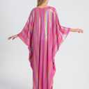 Bsubseach Kaftan Dresses for Women Sparkly Caftan Beach Cover Up, One Size (Pink)