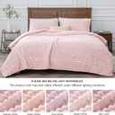 BEDELITE Fleece California King Comforter Set -Super Soft & Warm Fluffy Pink Bedding, Luxury Fuzzy Heavy Bed Set for Winter with 2 Pillow Cases