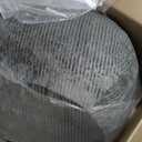 HIGOGOGO Round Stuffed Pouf Ottoman, Corduroy Poufs with Foam Chunk Filling, Furry and Fluffy Pouf Foot Stool Storage Ottoman, 20 X 15 Floor Poufs Foot Rest for Living Room, Dark Grey