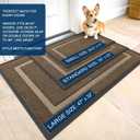 OLANLY Front Door Mat Indoor Outdoor Entrance, Waterproof All-Season, All-Weather Doormat, Sturdy Natural Rubber, Fade Resistant, Low Profile, Easy Clean Patio Porch Entryway Mat, 29.5x17, Brown