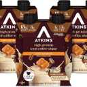 Atkins Caf Caramel Iced Coffee Flavored Protein Shake, High Protein Shake, Low Glycemic, Low Carb and Low Sugar, Keto Friendly, Gluten Free, 12 Count