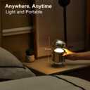 SAIWEYA Modern Cordless Mushroom Small Table Lamp Touch LED Lamps, 3-Way Dimmable Bedside Nightstand Lamp Mini Rechargeable Night Light for Bedroom, Living Room