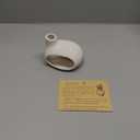 Modern Palo Santo Holder Ceramic Burner for Meditation and Energy Cleansing - Handcrafted Smudge Bowl for Wood Sticks, Sage, and Incense Cones (Medium - Bright Moon White)