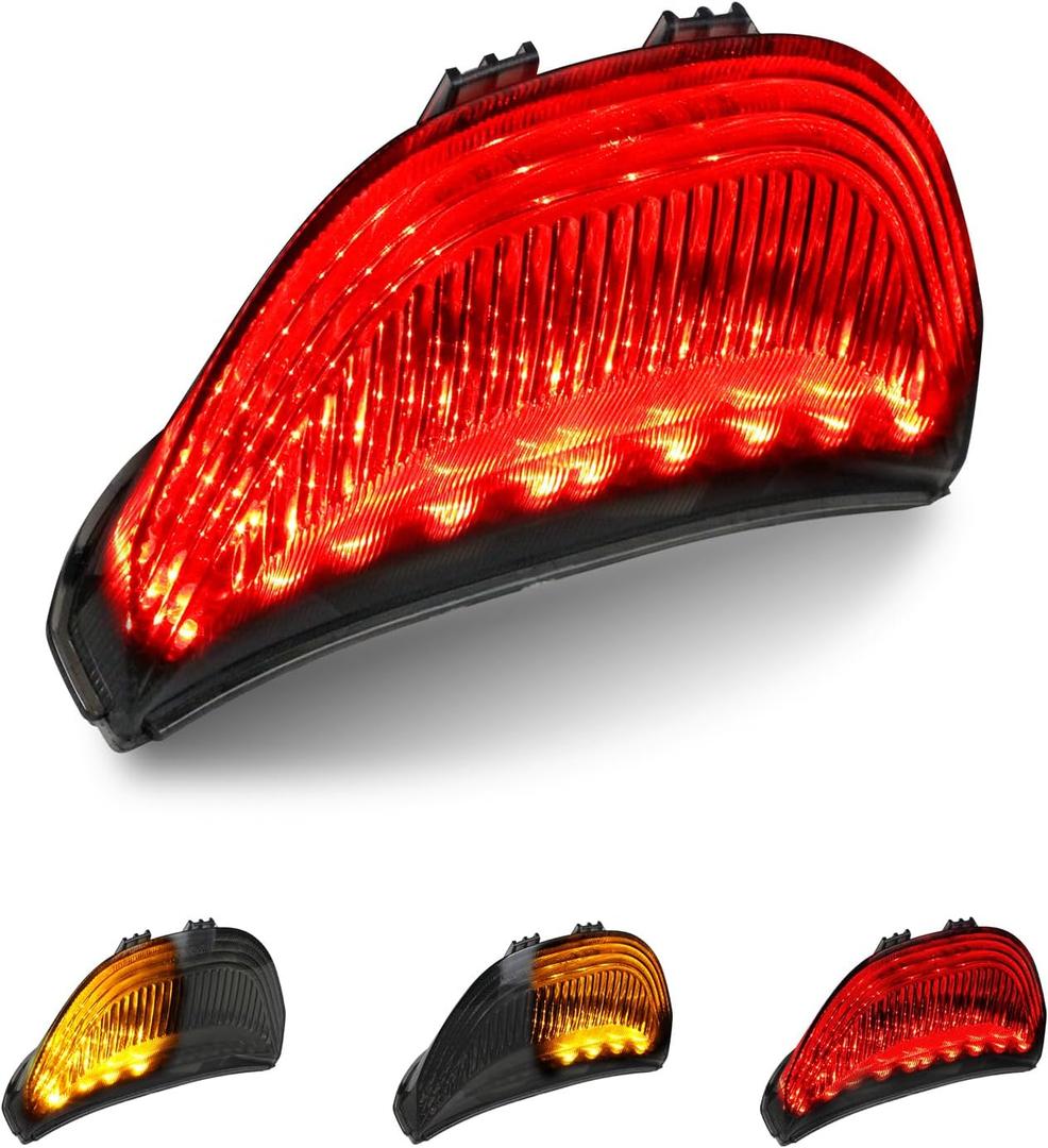 Led Brake Tail Light Smoked Taillights with Turn Signal Compatible with Honda CBR600RR 2003-2006, CBR1000RR 2004-2007