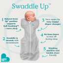 Love to Dream Swaddle UP, Baby Sleep Sack, Self-Soothing Swaddles for Newborns, Improves Sleep, Snug Fit Helps Calm Startle Reflex, New Born Essentials for Baby, Small 8-13lbs, Gray