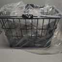 Retrospec Apollo Detachable Front Bike Basket Steel Half-Mesh with Integrated Detachable Hooks and Built-In Handle, Easy Assembly and Portability for Bicycles