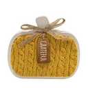 Holiday Home 6.7 in Wood Table Décor Pumpkin Sweater Yellow
