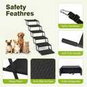 Foldable Dog Car Steps - Upgraded Non-Slip Pet Stairs for Large Dogs, Portable Metal Frame Dog Ramps for High SUV, Truck and Cars, Lightweight Pet Ladder with High Load-Bearing CapacityUp to 350Lbs