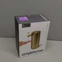 simplehuman 9 oz. Touch-Free Automatic Rechargeable Sensor Pump, Brass Stainless Steel, New