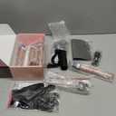 5 in 1 Curling Iron, Curling Wand Set with 3 Barrel Crimper Hair and 4 Interchangeable Ceramic Curling Wand(0.35-1.25), Fast Heating Hair Curler, Include Glove & Clips-Pink