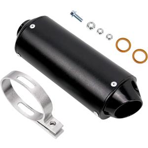 SPORACINGRTS Black Exhaust Muffler 28mm 1.1 inch muffler,dirt bike muffler Compatible with QUAD ATV 4 Wheeler Dune Buggy Chinese Dirt Pit Bike 125cc 110 50cc