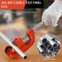 Pipe Cutter Tool 1/8-2", Heavy-duty Tubing Cutter Speed Cutting Up to Galvanized Pipe, Copper, and Iron Pipe,Professional Metal Pipe Cutter Tool With 2 additional blades