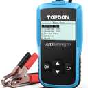 TOPDON AB101 Car Battery Tester 12V Car Battery Load Tester on Cranking Charging Systems, 100-2000 CCA Automotive Alternator Analyzer for Cars/SUVs/Light Trucks with Flooded AGM Gel Types