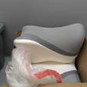 Cervical Neck Pillow for Pain Relief, Bed Pillows for Sleeping, Ergonomic Cooling Pillow, Orthopedic Contour Pillow for Side Back Stomach Sleepers,Neck Support Memory Foam Pillows with Pillow Covers (White&grey)