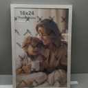 16x24 Picture Frame Set of 3, Distressed White Wood Grain 16x24 Frames for Horizontal and Vertical Wall Mounting (3 pack,White)