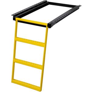 Buyers Products 5233000YEL 3-Rung Retractable Truck Ladder Step, Yellow