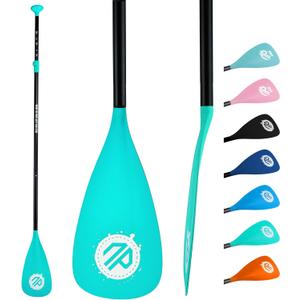 niphean Sup Paddle, Adjustable Paddle Board Paddles, Lightweight Kayak Paddle, Detachable Stand Up Paddle Board Accessories Oars with Aluminum Alloy Shaft and Fiberglass Blade (Green SUP Paddle-3 Piece)