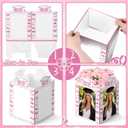 Qunclay 8 Pcs Graduation Box Centerpieces for Table 7-inch Table Decor Boxes Class of 2026 Congrats Grad Party Favors with Messages for High School College Celebration Decoration (Coquette Bow)