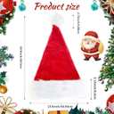 Meajore Santa Hat 6 Pack for Adults, Classic Red Fuzzy Christmas Hat with Bell for Xmas Party Holiday Festive Events
