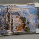 Art Remedy Docked by the Town Canvas Monet Coastal, Gold Frame, 20" x 30"