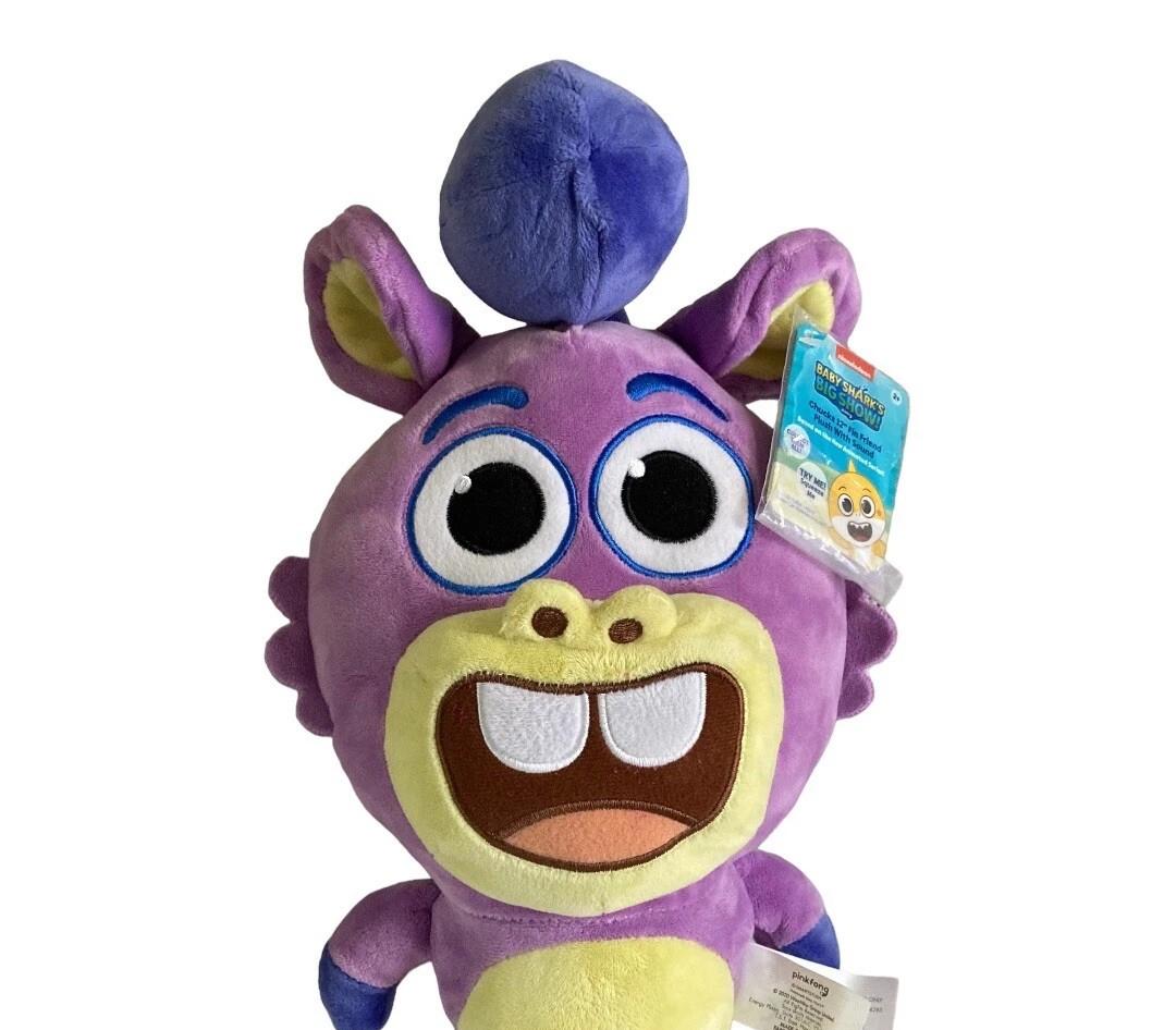 NWT Baby Shark Big Show Purple Chucks Fin Friend Plush Stuffed Animal Toy 8"