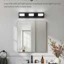 KDG LED Modern Bathroom Vanity Light Fixtures, 3 Lights Matte Black 5000K Wall Lighting Over Mirror, Lights for Dressing Room, Bedroom, 21.6 inch