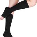 15-20 mmHg Compression Socks for Women and Men Knee High Open Toe Medical Compression Stockings for Travel Daily