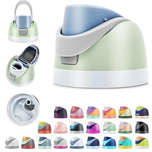 BydGxy Replacement Lids for Owala FreeSip 16oz Water Bottles – Leakproof Flip Top Cap Accessory, Fits Owala Lid, SmoothSip Slider, BPA-Free, Cute Cotton Candy Colors (Iced Breeze)