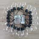 14ft Battery Operated 20 Hanging Bulb 100 LED String Lights, Vintage Commercial Battery Outdoor Lights for Indoor Outdoor Decorations Home, Bedroom, Patio, Balcony, Christmas Party (8 Modes)