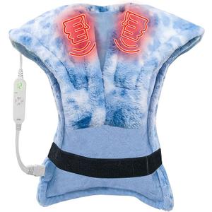 Heating Pad with Massager for Full Back and Shoulders, Large Massage Heat Wrap for Back Pain Relief, 12 Percussion Massage Modes, Electric Heating Pad