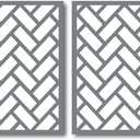 Brick Herringbone Stencil Set-2 Identical Herringbone Brick Stencils for Painting Walls, Floors & DIY Projects - Herringbone Pattern Faux Brick Stencil Sheets (13" L x 18" H)-Brick Size 3.25x1.25