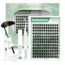 Enchantress Lash Clusters Kit Short Lashes Clusters 8-14MM DIY Lash Extensions Kit Waterproof Long-Lasting with Ultra-Thin Band Glue Remover Tweezer for Beginners(Enchantress Short Kit 8-14mm)