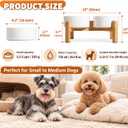 Elevated Ceramic Dog Bowl, 3.2 Cups Dog Food and Water Bowl Set with Stand