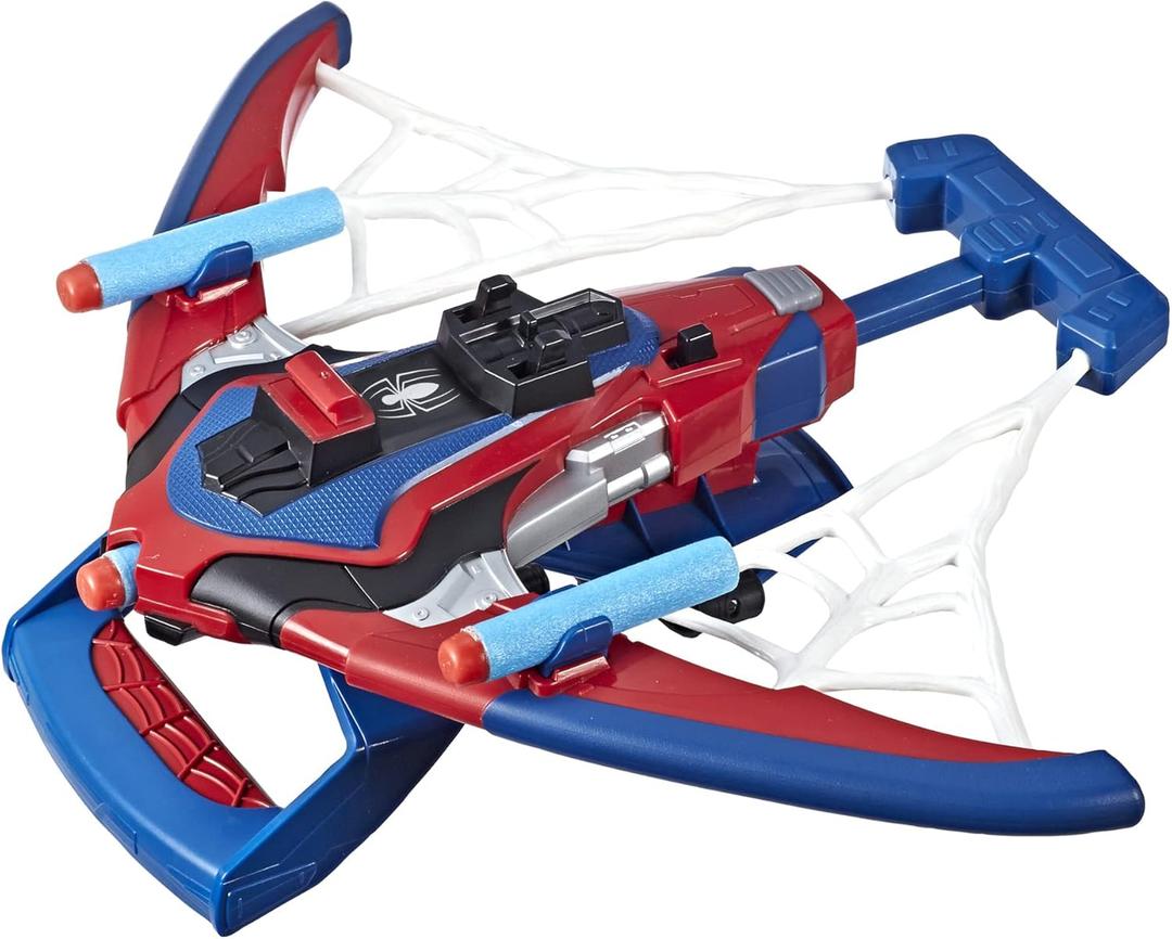 Marvel Spider-Man Web Shots Spiderbolt NERF Powered Blaster Toy, Fires Darts, 3 Darts, Kids 5+ Years