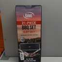 Kaluns BBQ Accessories Grill Tools, Mens Valentines Day Gifts for Him, Heavy Duty Stainless Steel Barbecue Grill Accessories for Outdoor Grill with Aluminum Case and Apron, Grilling Gifts for Men Dad