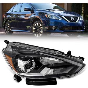 Headlights Assembly Fit For 2016-2019 Nissan Sentra 2016 2017 2018 2019 16 17 18 19 Nissan Sentra LED (Right Side)