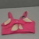 RUNNING GIRL High Impact Sports Bras for Women,Racerback Running Bra Workout Crop Tank Tops Longline Sports Bra Push up (Large, D-Hot Pink)