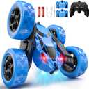 Hamdol Remote Control Stunt Car for Kids, 360 Spinning Double-Sided RC Toy with Headlights, 4WD USB-C Rechargeable Vehicle for Boys Ages 612, Educational STEM Toy