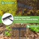 Manual Weeder Tool,8 Tines Garden Weeding Rake with Sharp Blade,55 Inch Long Handle,Heavy Duty Stand Weeding Tool for Weeding Loosening Soil Gathering Leaf Leveling Thatch Rake