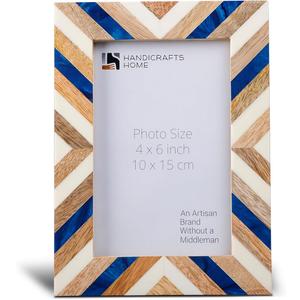 Handicrafts Home 4 by 6 Picture Frame for Home Decor, Tabletop & Wall hanging, Modern Home Decoration, Wooden Frame for Desk Decor, Office & Living Room, Wall, Ideal Gift for Christmas, Hypno Dream