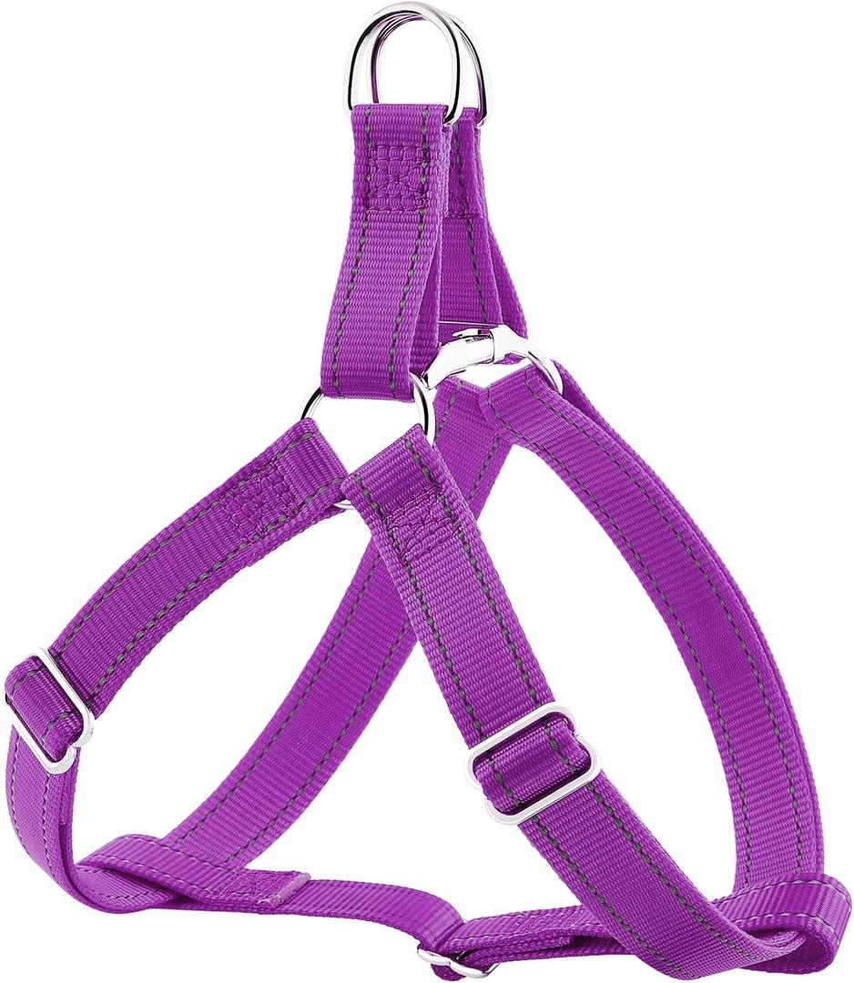 Plutus Pet Step in Dog Harness, Reflective, Adjustable, and Secure with Metal Buckles, Quick Fit Dog Harness for Puppy, Small, Medium and Large Dogs, Purple, S Plutus Pet Step in Dog Harness, Reflective, Adjustable, and Secure with Metal Buckles, Quick Fit Dog Harness for Puppy, Small, Medium and Large Dogs, Purple, S