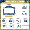 Blue and Gold Graduation Decorations 2026 With Light Balloon Boxes With Letters We Are So Proud Of You Banner Graduation Decorations Gold and Blue Class Of 2026 Decorations