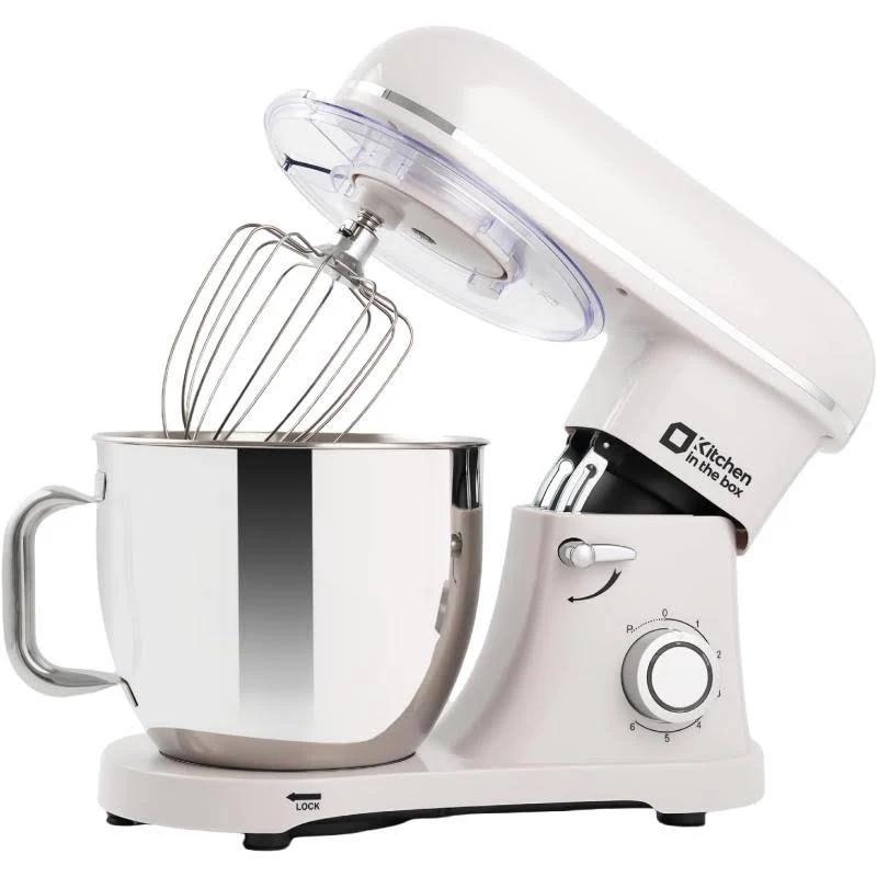 Kitchen in the box Stand Mixer, 900W 8.5QT Kitchen Electric Mixer, 6-Speed Large Capacity Food Mixer for Home Cooks with Egg Whisk, Dough Hook & Flat