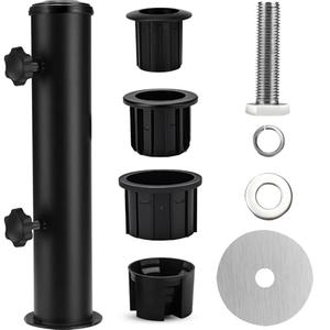 Umbrella Tube Base Universal Granite Umbrella Stand Tube Outdoor,Outside Stone Umbrella Stainless Steel Tube Base,Heavy Duty Flag Pole Stake Holder,Table Umbrella Tube Bracket,DIY Umbrella Tube Mount-missing hardware