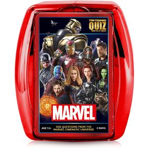 Top Trumps Marvel Cinematic Universe Quiz Game, 500 Questions to Test Your Knowledge on Guardians of The Galaxy, Avengers, S.H.I.E.L.D, Wakanda, Gift and Toy for Ages 8 Plus, Red