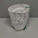 Umbra 1.25 Gallon Mini Waste Can with Removable Swing-Top Lid - Small Garbage Bin for Kitchen, Bathroom, Bedroom, Office - Compact Can Fit Under Tables & Counters - White Marble